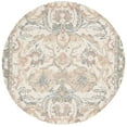thumbnail image 2 of SAFAVIEH Micro-Loop Freddy Floral Wool Area Rug, Ivory/Blue, 5' x 5' Round, 2 of 6