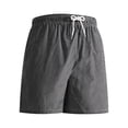 thumbnail image 4 of hlysgo Swim Shorts for Men Elastic Waist Loungewear Lightweight Breathbable Short Pj Sleeping Comfy Cozy Shorts with Pockets Black,S, 4 of 5