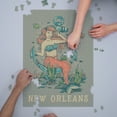 thumbnail image 3 of New Orleans, LA, Mermaid and Anchor, Ocean Floor Scene (1000 Piece Puzzle, Size 19x27, Challenging Jigsaw Puzzle for Adults and Family, Made in USA), 3 of 4