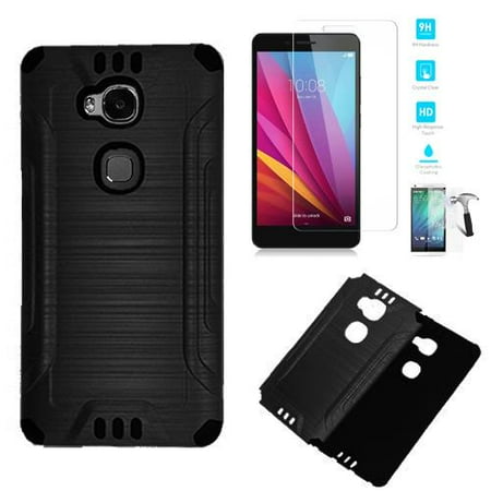 Phone Case For Straight Talk Huawei Sensa H710VL H715BL / Honor 5X 4g LTE Tempered Glass