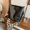 thumbnail image 4 of Bolsa de hombro de gran capacidad para mujer, cruzado sólido de PU (negro) Ehuebsd Para Estrenar, 4 of 9