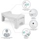 thumbnail image 2 of Mejore su rutina de baño, taburete portátil para sentadillas de 7", promueve la salud del colon, base antideslizante, diseño que ahorra espacio, soporte resistente para uso familiar, 2 of 7