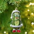 thumbnail image 4 of Christmas Tree Ornaments, Acrylic Christmas Decorations, Mini Cucumber Pendant for Holiday Tree, Transparent Glossy Durable Acrylic Hanging Decoration for Car, Gift Packaging, and Festive Home Decor, 4 of 6