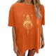 thumbnail image 1 of Blusa de manga corta con diseño de calavera y esqueleto de manga caída vintage para mujer Pompotops hfajkhk128006, 1 of 9