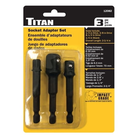 UPC: 0802090120824 | Titan Tools 12082 3 Piece Socket Adapter Set