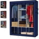 thumbnail image 1 of Closet Organizador Armable De Tela Y Tubo Armario De Ropa Minimalista 170 x 130 x 45 Ropero Organizador para Dormitorio Soporta hasta 33 LB (Azul), 1 of 6