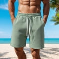 thumbnail image 2 of UAYOTSE Men's Shorts Summer Beach Casual Elastic Waist Drawstring Shorts,Sizes M, 2 of 7