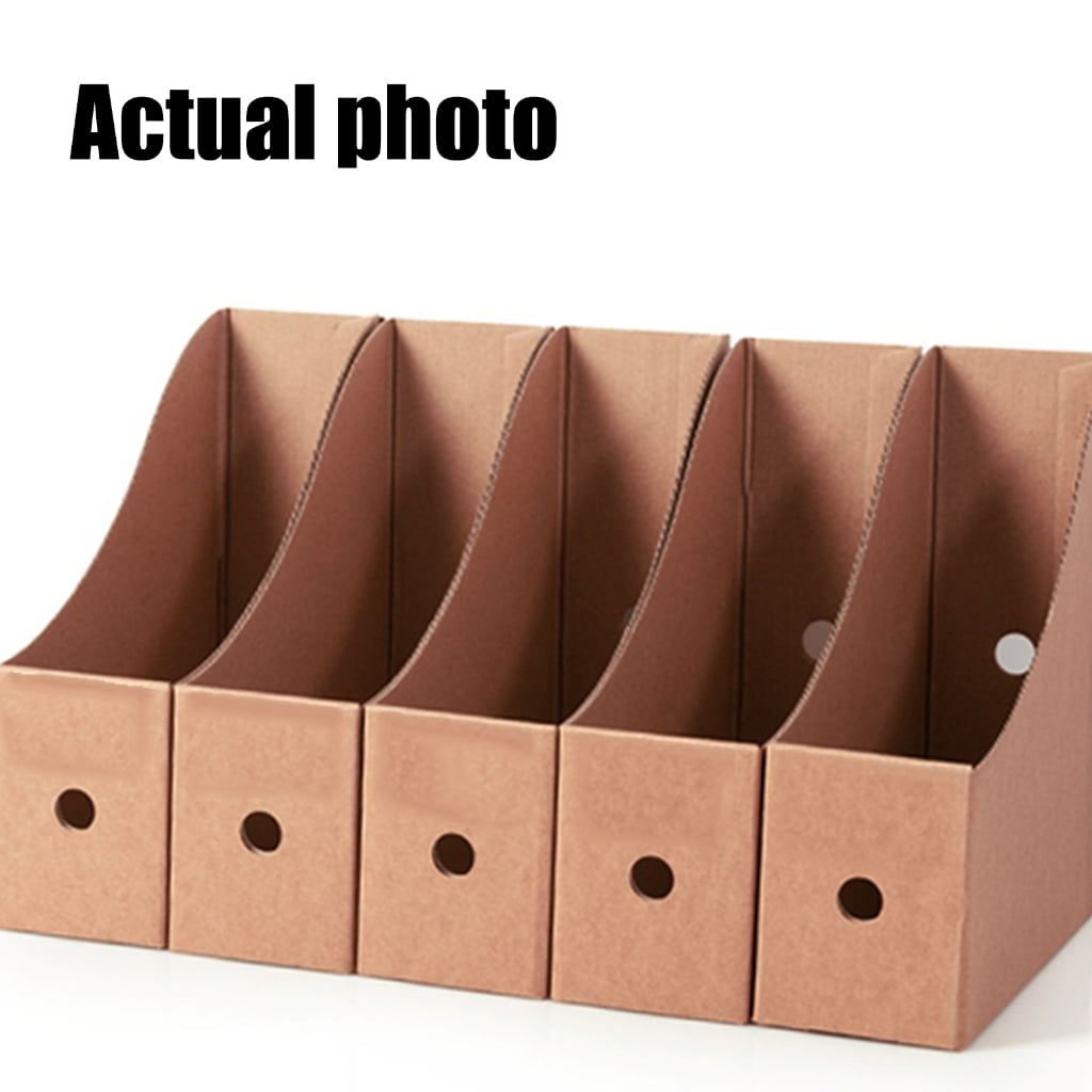 ROZYARD 8 Pcs File Box Document Organizers Box File Storage Box Desktop Organizers Cardboard Magazine File Holders for Office