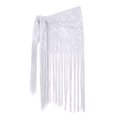 thumbnail image 4 of SRZYMJ Womens Lace Fringe Belly Dance Scarf Wrap Skirt Tribal Performance for Halloween Party One Size, 4 of 4