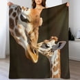 thumbnail image 3 of HENGT  Giraffe Throw Blanket , Soft Cozy Blanket, Lightweight Fuzzy Fluffy Plush Blanket for Bed Sofa Travel, 3 of 6