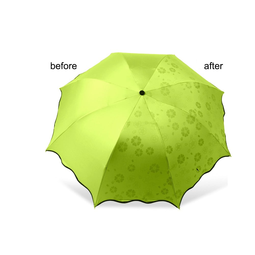 Windproof UV Protection Flower Design Folding Umbrella