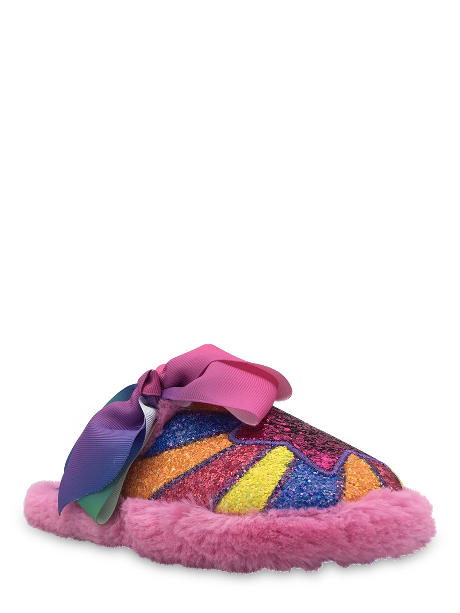 NEW Jojo Siwa Girls Star Glitter Swirl Scuff Character Slippers House Shoes 