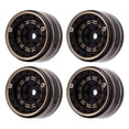 thumbnail image 1 of Bujes De Rueda De Coche RC, Revestimiento Negro Buje De Llanta Beadlock Instalación Rápida Conexión Segura De Alta Resistencia Material De Latón 4 Piezas 2,7 X 1,6 Cm Para, 1 of 7