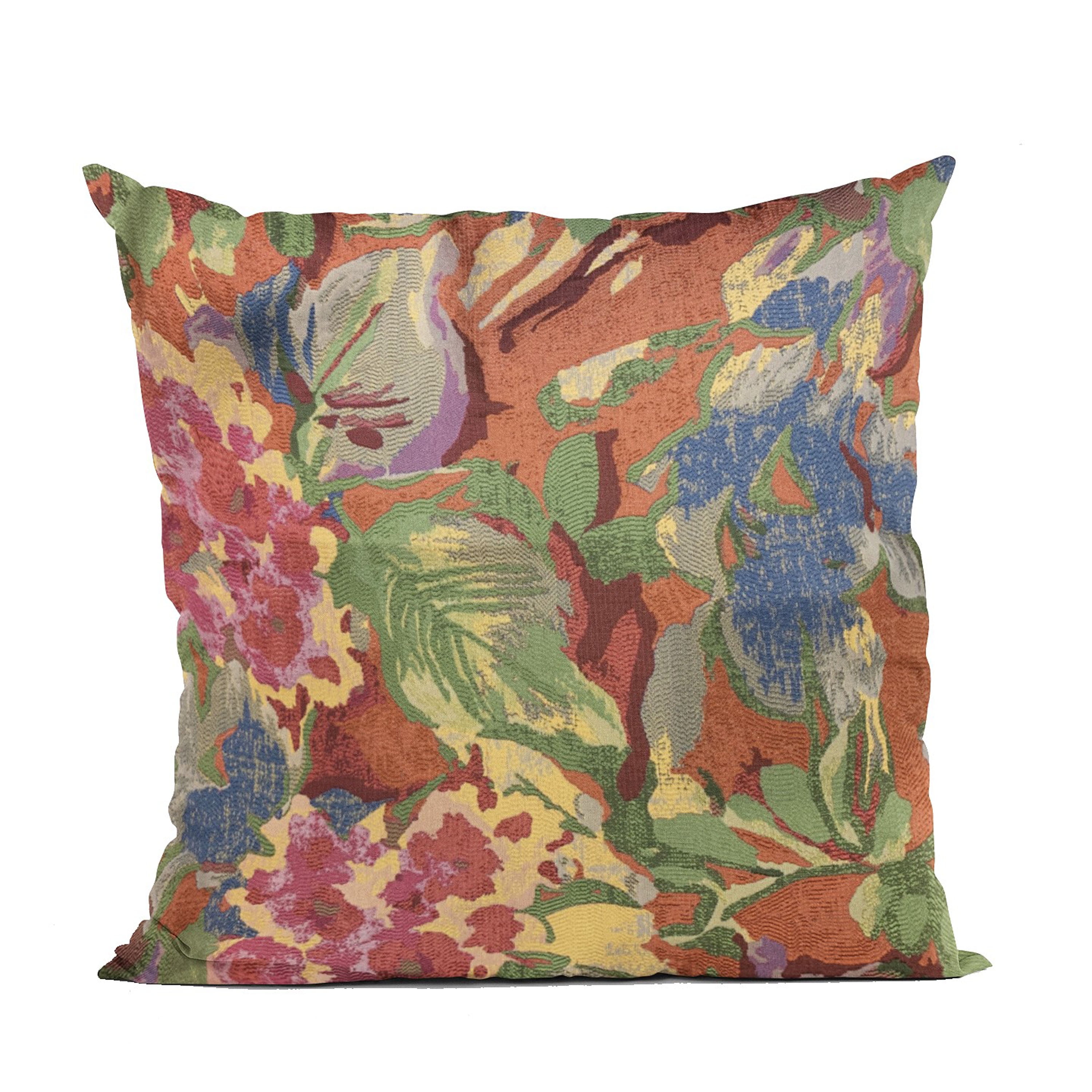 Plutus MultiColor Garden Floral Luxury Throw PillowSize12" x 20
