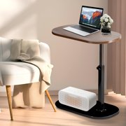 LUOLUO C - Shaped End Table, 360° Rotating Adjustable Height Couch Side Tables for Sofa/Bed/Bathtub (Vintage)
