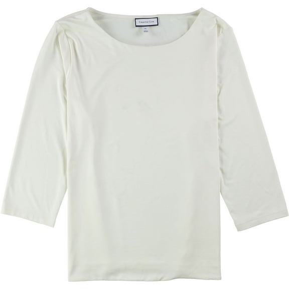 1.STATE Womens Bishop-Sleeve Halter Blouse Top, White, Medium