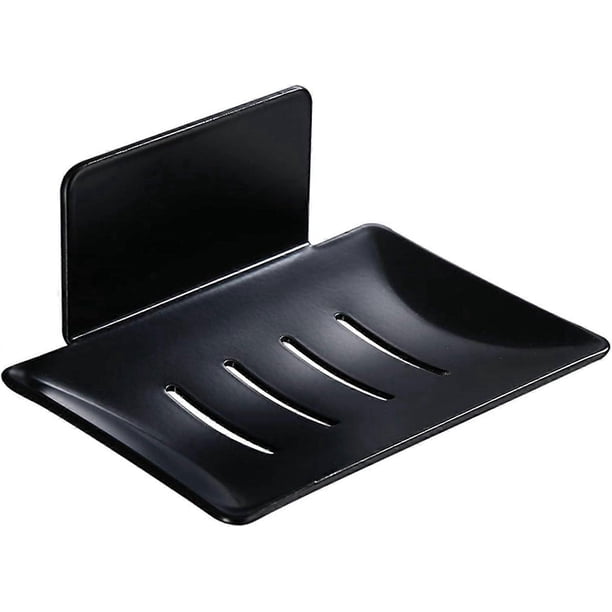 Wall-mounted soap dish, sticky shower soap dish, no-drill metal soap box holder for bathroom