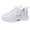 1167#White, variant on Women's Sneakers Low-top Women's Breathable Solid Color Mesh Sneakers, Lace Up Platform Casual Trainers