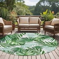 thumbnail image 4 of Monstera Leaves Round Area Rug 8Ft Washable Large Circle Rugs for Living Room Dorm, Summer Palm Leaf Botanical Wooden Grey Non-Slip Carpet Floor Mats Indoor Outdoor Carpet Runner Aesthetic Home Decor, 4 of 8