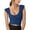 Navy, variant on Womens Longline Sports Bra Padded Yoga Workout Top Strappy Crop Tops Fitness Gym Tank Cam Womans Tops Short Sleeve Blouses for Women Summer Shirts for Women 2025
