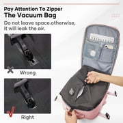Vacuum Seal Compression Large Travel Backpack with Air Pump, Personal Item Airbag Carry on Backpacks Flight Approved, Airback Waterproof Work Compression Bags Travel Pump Business Laptop Suitcase