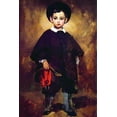 thumbnail image 2 of Manet, Edouard 17x24 Gold Ornate Wood Framed with Double Matting Museum Art Print Titled - Little Lange, 2 of 4
