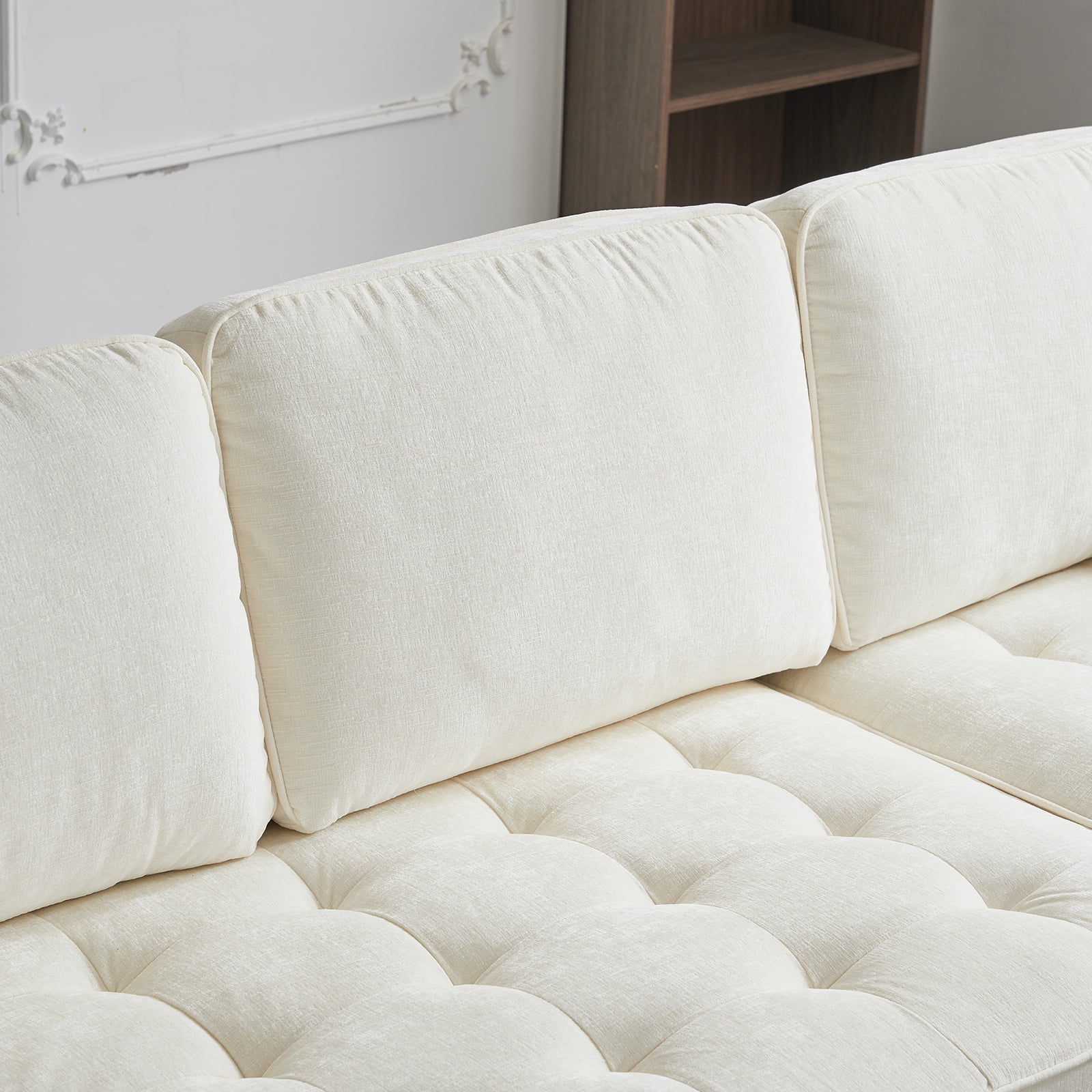YYAo Convertible Sectional Sofa Futon, L Shaped Couch with Reversible Chaise for for Living Room, Apartment and Small Space, Beige YYAo Convertible Sectional Sofa Futon, L Shaped Couch with Reversible Chaise for for Living Room, Apartment and Small Space, Beige