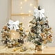 thumbnail image 4 of Adornos navideños de lazos de algodón perlado con purpurina | Lazos grandes de polvo dorado para coronas de regalo | 7 colores: rojo, amarillo, plateado, rosa, blanco, naranja y azul, 4 of 5
