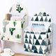 thumbnail image 4 of 2 bolsas de almacenamiento de pared, organizador de armario de pared impermeable para puerta con 3 bolsillos, elegantes bolsillos colgantes de lino de algodón para dormitorio, baño, mesa (triángulo a JAMW Sencillez, 4 of 5