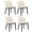 Velvet | Off-white, variant on COZONY Dining Chairs Set of 4, Upholstered Fabric Side Chairs with Padded Seat and Wood Legs for Kitchen and Dining Room,White+Beige