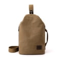thumbnail image 1 of Hukapapa Nuevo bolso de lona para el pecho, bolso de pecho diagonal de gran capacidad para viajeros masculinos, marrón, 1 of 5