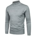 thumbnail image 4 of jsaierl Sweaters for Men Knit Mock Neck Solid Slim Top Shirt Long Sleeve Casual Warm Pullover Sweater, 4 of 4