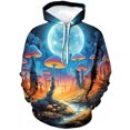 thumbnail image 3 of Sudadera con capucha con gráfico de hongos para hombre, sudadera con estampado de plantas en 3D, sudadera informal de gran tamaño para primavera y otoño, sudaderas con capucha de manga larga, 3 of 5