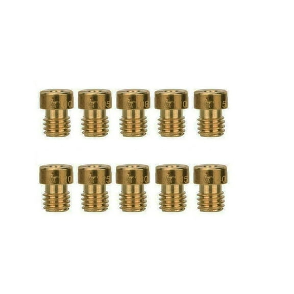 Set of 10 CVK Carburetor Main Jets for 125cc, 150cc GY6 PD24 Carburetor Chinese Made Scooter Mopeds Engine Motor Carb