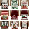 thumbnail image 5 of Merry Christmas Linen Table Runner Party Decor Plaid Dining Table Runner Holiday, 5 of 5
