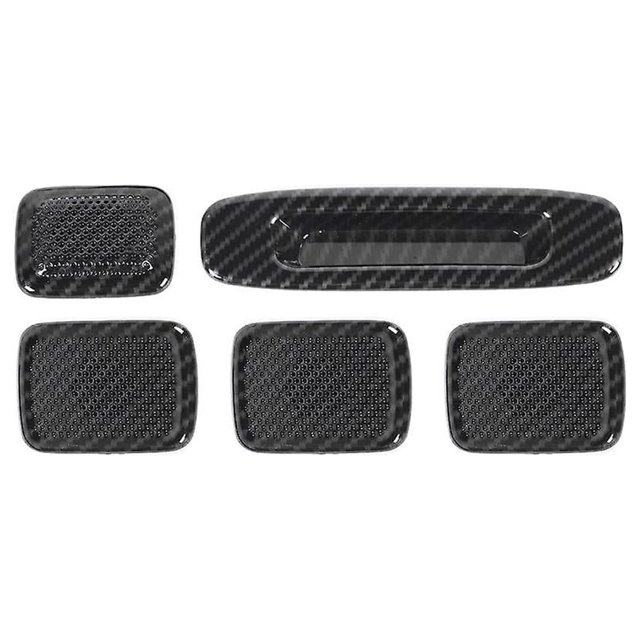 Para 2014-2018 Kit de cubierta embellecedora de manija de altavoz de techo accesorios interiores, fibra de carbono abs