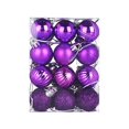 thumbnail image 2 of TIMIFIS Christmas Decorations 30mm Christmas Xmas Tree Ball Bauble Hanging Home Party Ornament Decor 24PC Christmas Tree - Fall, 2 of 2