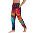 thumbnail image 3 of Kdxio Colorful Abstract Swirls Pattern Joggers,Sweatpants for Men with Pockets-Large, 3 of 5