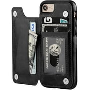 New iPhone SE (2nd generation) 2020 Case Card Holder Magnetic Wallet Flip Kickstand for Apple 4.7"