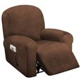 thumbnail image 1 of Funda reclinable ULTICOR para 1 asiento, terciopelo elástico, color chocolate, 1 of 7
