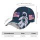 thumbnail image 2 of Balery Astronaut With USA Flag Gorra de béisbol de tamaño ajustable para correr, entrenar y actividades al aire libre. Gorra de papá para todas las estaciones., 2 of 6