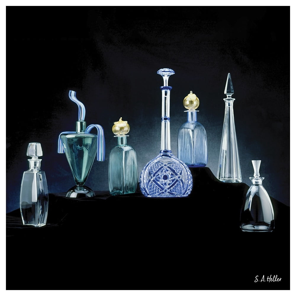 Decanters by photographer Steven A. Heller - 14"x14" Canvas Artwork - Multi-Color 14 x 14