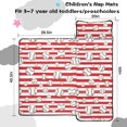 thumbnail image 5 of Baseballs and Stripes Red White Pattern Teens Toddler Nap Mat with Pillow, Sleeping Mat Bag for Preschool Daycare 50"x20", 5 of 6