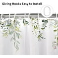 thumbnail image 6 of Green Eucalyptus Leaves Shower Curtain, Spring Sage Green Floral Plants Botanical Watercolor Bath Curtains Waterproof Fabric with Hooks for Home Decor, 72Wx84H, 6 of 6