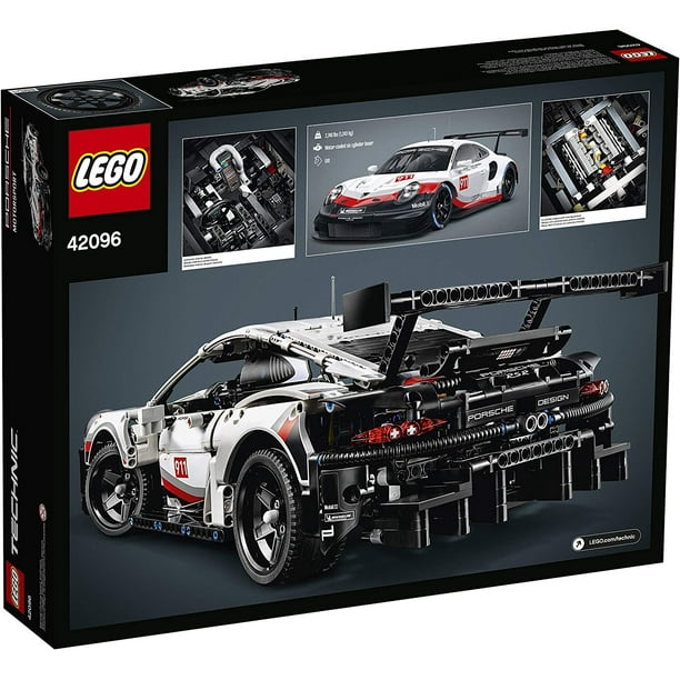 LEGO Technic Porsche 911 RSR 42096 Ensemble de construction de voiture de  course Jouet STEM pour garçons et filles à partir de 10 ans avec modèle de  voiture Porsche avec moteur (1 580 pièces) 