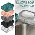 thumbnail image 4 of COFEST Home Decoration,Silicone Bathroom Soap Dishes with Drain Spout-Bathroom and Kitchen Sink Organizer,Sponge Holder,Dish Soap Tray,Perfect for Dispenser,Green,, 4 of 14