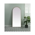 thumbnail image 2 of Elegant Decor MR1A3276BRS 32 x 76 in. Metal Frame Arch Full Length Mirror, Brass, 2 of 8