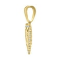 thumbnail image 3 of 10K Yellow Gold CZ Women's 0.85" Quinceanera Medallion 15 Heart Frame Pendant, 3 of 3