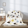 thumbnail image 2 of Throw Blanket for Couch Sofa and Bed, cute cat Super Soft Plush Throw Blanket, Fuzzy Cuteness Comfy Warm Washable Flannel Blanket & Throws for All Season 80"x60", 2 of 5