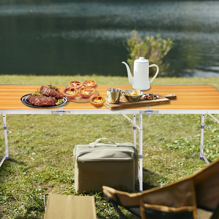6ft Aluminum Alloy Folding Table - Large-Size, Lockable Legs